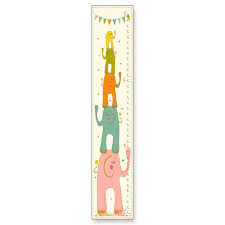 Toby Elephants Stack And Colorful Banner Growth Chart