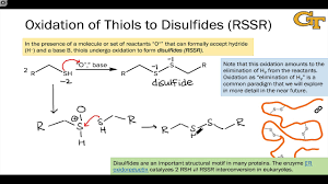 In chemistry, the oxidation state is an indicator of the degree of oxidation of an atom in a chemical compound. 03 03 Oxidation Reactions Of Thiols Youtube