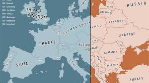 The map above shows what europe's borders looked on the eve of world war one in 1914, overlaid on top of the borders of european countries today. Europe On Eve Of Wwi Vs Today