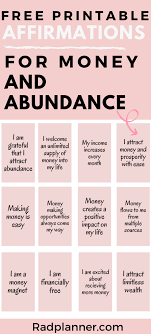 Affirm your way to wealth using the following excellent wealth affirmations. 47 Money Affirmations Plus Free Printables Rad Planner