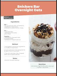 Calories per serving of basic overnight oats. Snickers Overnight Oats Low Calorie Overnight Oats Overnight Oats Healthy Easy Overnight Oats