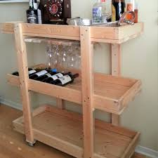Zaqw globe bar wine stand eucalyptus wood wine & liq. 10 Diy Wood Bar Carts