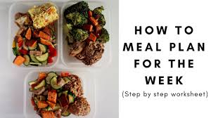 how to meal plan for the week step by