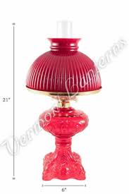 Oil Lamps Ruby Glass Belvidere W