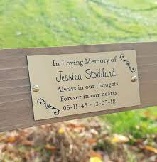 Personalised Memorial Bench Plaque