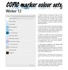 Copic Marker Colour Set Winter 12 By D Signer On Deviantart