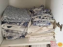how to declutter sheets pillowcases