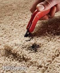 Here are 5 ways to repair burnt carpet that are worth trying before resorting to drastic measures such as total replacement. Carpet Maintenance Tips 3 Quick Carpet Fixes Diy Family Handyman