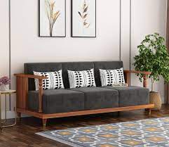 Buy Georgia 3 Seater Wooden Sofa Teak