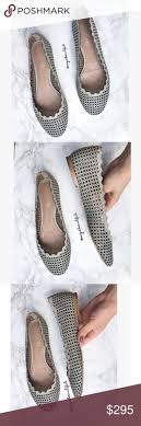beige perforated leather lauren flats