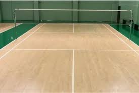 polished badminton wooden flooring