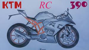 how to draw ktm rc 390 bike step by