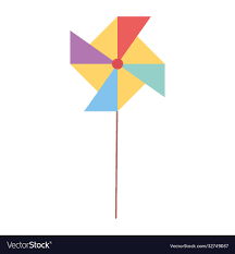 kids toys pinwheel cartoon isolated