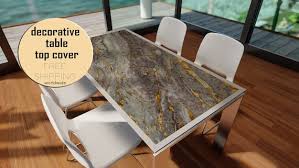 Marble Decor Waterproof Pvc Table Mat