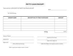 Petty Cash Receipt Form Template Very Simple And Easy To