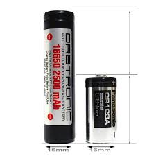 16650 Protected 3 7v Li Ion 2500mah Orbtronic Rechargeable Battery Replacement For 2x Cr123a Battery Case Included