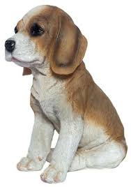 Ornament Sitting Beagle Pup Dog Statues