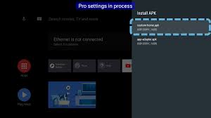 Pro settings > Install APK