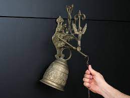 Belgium Wall Mounted Bell Vintage Brass