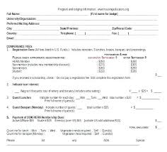 Event Registration Form Template Order Templates Free Sample Example