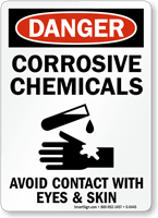 danger corrosive chemicals avoid