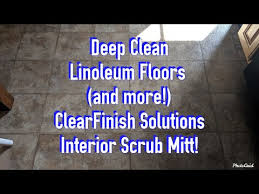 deep clean linoleum floors with