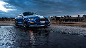 blue ford mustang shelby gt500 cars hd