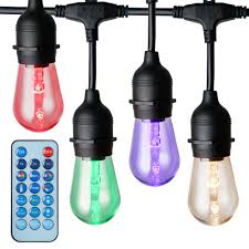 Newhouse Lighting 15 Light 48 Ft Integrated Led String Light With Color Changing Bulbs And Remote Control