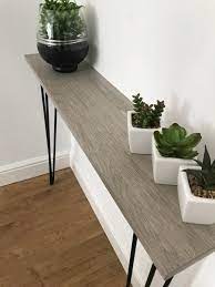 Console Table Grey Oak Effect Top Any