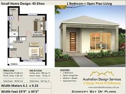 45 1 Bedroom House Plan 45 Elton 537 Sq