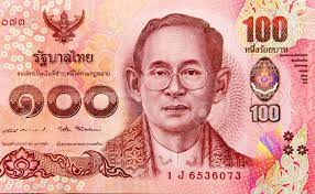 1 baht is divided into 100 satangs, i.e 1 baht = 100 satangs. Close Up Of 100 Bath Thailand Currency Banknote With The Image Stock Photo Picture And Royalty Free Image Image 94278631