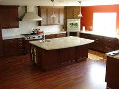 cabinets with tigerwood floors