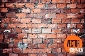 Vector Unplastered Brick Wall Texture