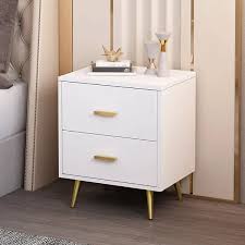 modern wood nightstand with gold legs 2