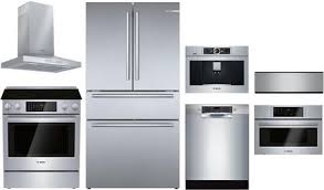 An agreement between parties (usually arrived at after discussion) fixing obligations of each; Bosch 7 Piece Kitchen Appliances Package With 36 Inch French Door Refrigerator 30 Inch Electric Range 30 Inch Hood 24 Inch Dishwasher 27 Inch Built In Microwave 30 Inch Storage Drawer And
