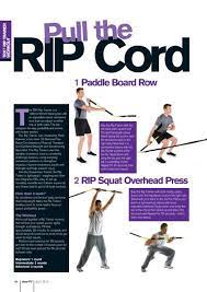 1 paddle board row 2 rip squat overhead
