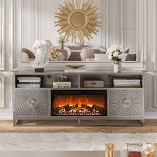 Odette 70 Inch Bas Relief Fireplace Tv