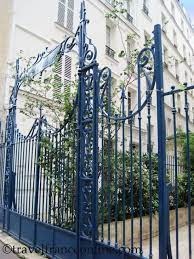 blue wrought iron gate wrought iron