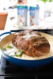 braised pork roast in almond milk