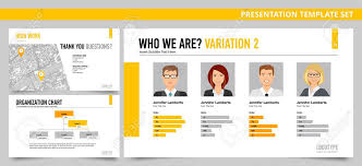 Set Of Vector Infographic Presentation Templates With Who We