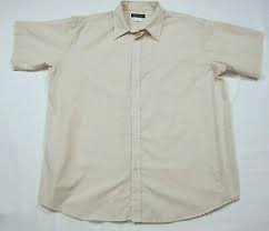 Mens Haband White Collared Shirt Size Large Short Sleeve