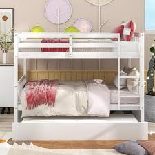 gojane white full bunk bed with trundle