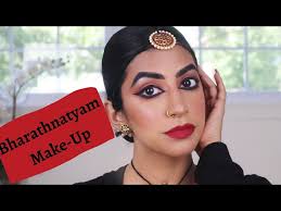 full face bharathnatyam makeup indian