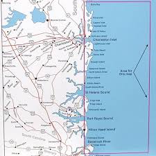 Top Spot Fishing Map N235 Hilton Head To Charleston