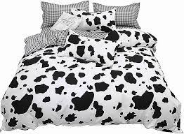 piece kids cow print duvet cover