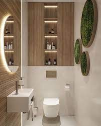 Modern Wood Accent Bathroom Design