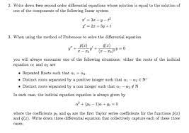 Order Diffeial Equations Chegg
