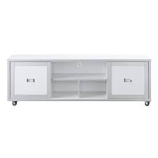 What's on tv & streaming what's on tv & streaming top rated shows most popular shows browse tv shows by genre tv news india tv spotlight. Furniture Of America Alphonse 60 In White And Silver Mdf Tv Stand Fits Tvs Up To 66 In With Storage Doors Idi 182278 The Home Depot