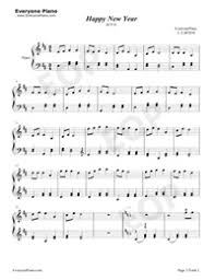 Countries and cultures in asia. Happy New Year Children S Song Free Piano Sheet Music Piano Chords