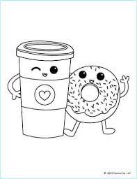 11 free printable donut coloring pages